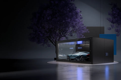Rennwagen in Fahrengold FG-01 Garage
