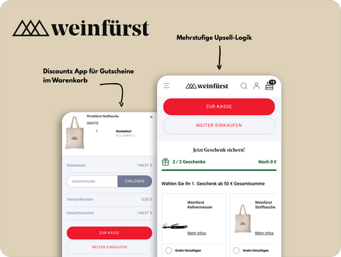 Shopify Plus Cart Checkout Upsell Logik Weinfuerst